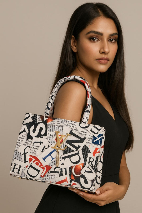 LV Alphabetic Printed Tote Bag