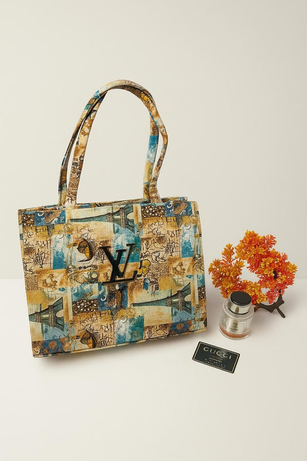 LV Paris Printed Tote Bag