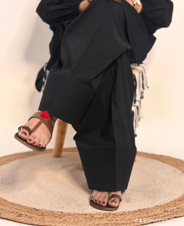 Cambric Farshi Shalwar-Black