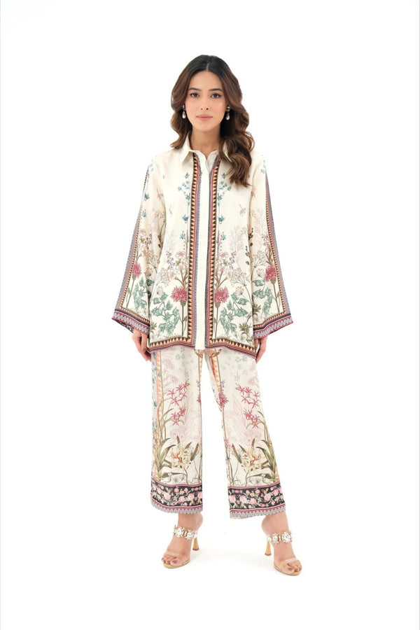 White Fuschia Co-ord Set